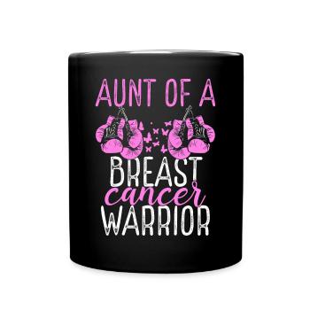Aunt Breast Cancer Awareness Niece Nephew - Tasse einfarbig - Schwarz - Vorne