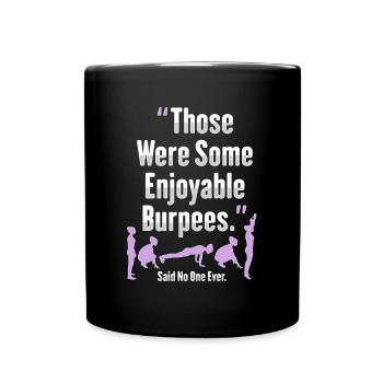 Burpees Girl Design for Aerobic Woman - Full Colour Mug - black - Front