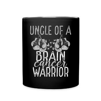Uncle Brain Tumor Awareness Niece Nephew - Full Colour Mug - black - Front
