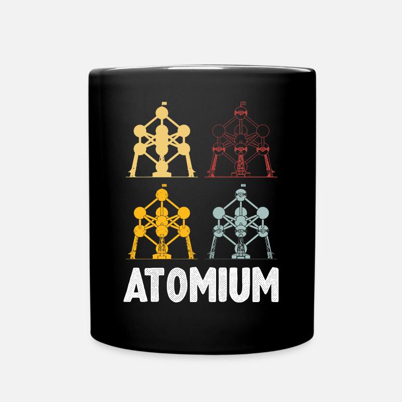 Atomium Atomkern aus Brüssel Physik Wissenschaft - Tasse einfarbig - Schwarz