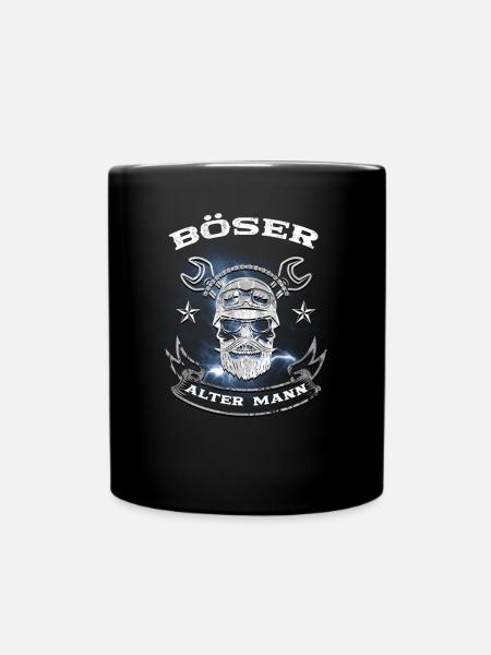 Böser alter Mann - Tasse einfarbig - Schwarz