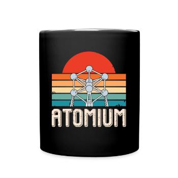 Atomic Physics Atomium Atomic nucleus Science Physicist - Full Colour Mug - black - Front