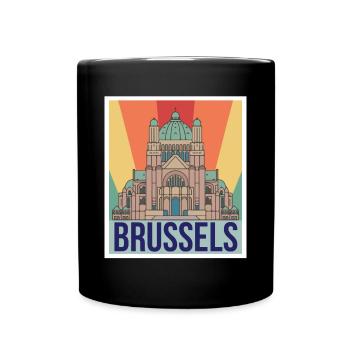 Brussels Science Atomic nucleus Physics Atomic physicist - Full Colour Mug - black - Front