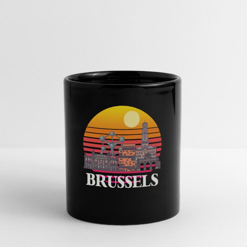 Brussels Skyline Science Atomic nucleus Physics Atom Full Colour Mug