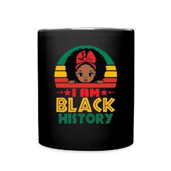Black History Women Stolzes schwarzes Melaninfest - Tasse einfarbig - Schwarz - Vorne