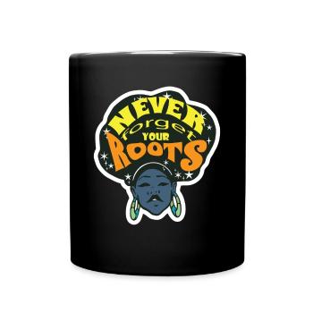 Mois de l’histoire des Noirs Racines noires Mélanine - Mug uni - noir - Devant