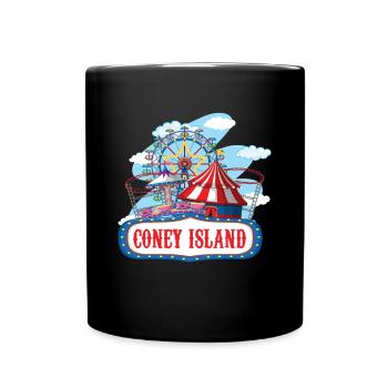 Brooklyn Coney Island Fun Park New York City Souve - Full Colour Mug - black - Front