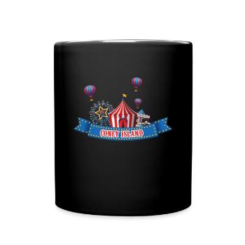 Brooklyn Zirkus Coney Island Fun Park New York Cit - Tasse einfarbig - Schwarz - Vorne