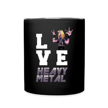 Love Heavy Metal Rock You Metal Fan Rocking Hard R - Full Colour Mug - black - Front
