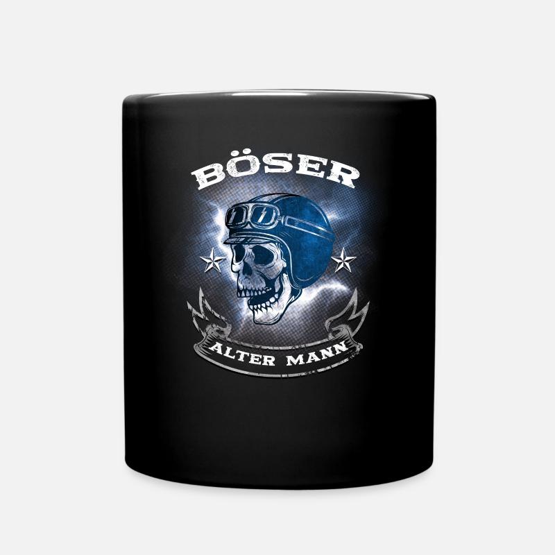 Böser alter Mann Motorrad Biker - Tasse einfarbig - Schwarz