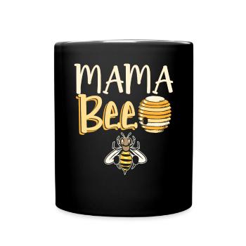 Mama Bee Imker Imkerin Honig Bauer Bienen - Tasse einfarbig - Schwarz - Vorne