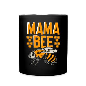 Mama Bee Imker Imkerin Honig Bauer Bienen - Tasse einfarbig - Schwarz - Vorne