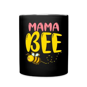 Mama Bee Imker Imkerin Honig Bauer Bienen - Tasse einfarbig - Schwarz - Vorne