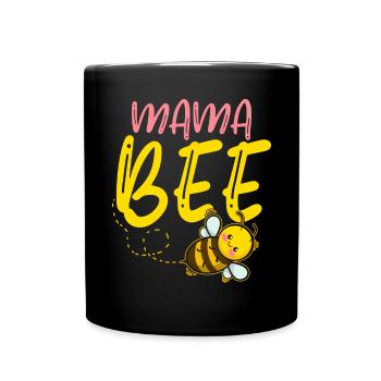Mama Bee Imker Imkerin Honig Bauer Bienen - Tasse einfarbig - Schwarz - Vorne