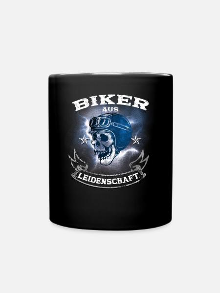 Biker aus Leidenschaft - Tasse einfarbig - Schwarz