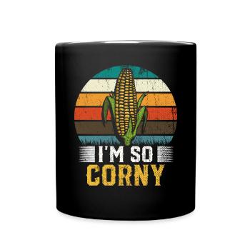 At So Corny Wheat Corn Oats Fam Farming - Full Colour Mug - black - Front