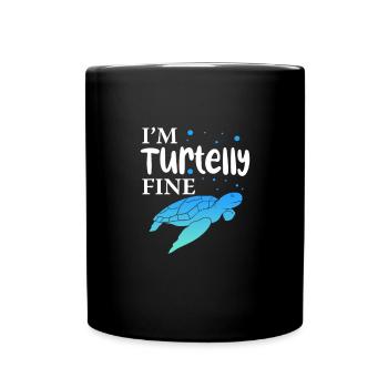 Turtle Turtle Sea Sea Creatures Gift - Full Colour Mug - black - Front