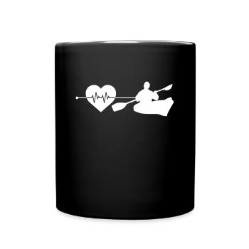 Canoe Kayak Heartbeat - Full Colour Mug - black - Front