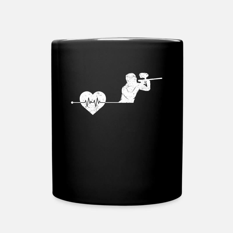 Paintball Herzschlag - Tasse einfarbig - Schwarz
