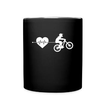 Battement de cœur du VTT - Mug uni - noir - Devant