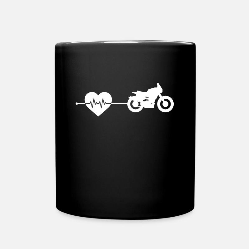 Battement de cœur de moto - Mug uni - noir