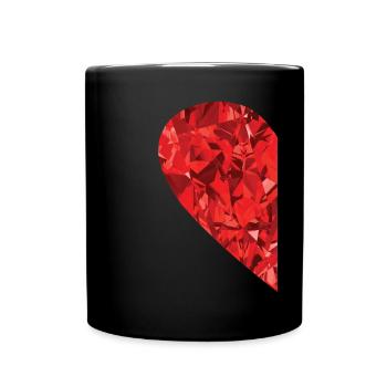Le cœur du partenaire comme une idée cadeau - Mug uni - noir - Devant