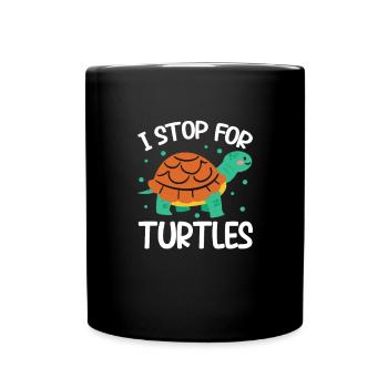 Turtle Turtle Sea Sea Creatures Gift - Full Colour Mug - black - Front