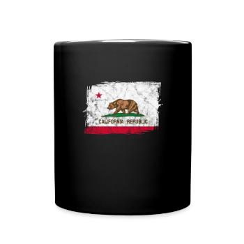 California USA Holidays America Gift - Full Colour Mug - black - Front