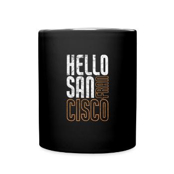 San Francisco Golden Gate California Gift - Full Colour Mug - black - Front