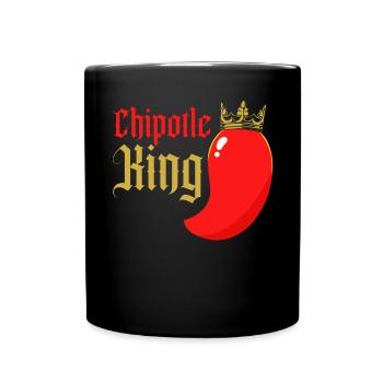 Chipotle King Chili Flavor Spicy Food Lover - Full Colour Mug - black - Front