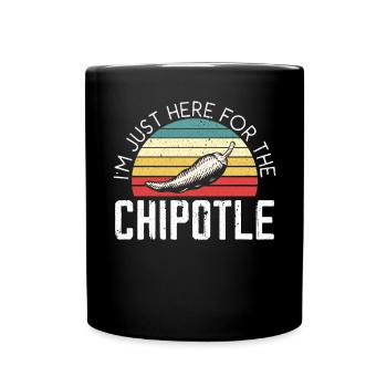 I'm Just Here For The Chipotle Chili Flavor Spicy - Full Colour Mug - black - Front