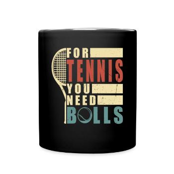 Joueur de tennis Balle de tennis - Mug uni - noir - Devant