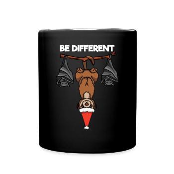 Soyez différent Suricate chauve-souris Père Noël - Mug uni - noir - Devant