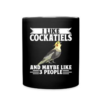 Cockatiel Cockatiel Cockatoo Perroquet Oiseau Cadeau - Mug uni - noir - Devant