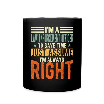 Police officer - Full Colour Mug - black - Front