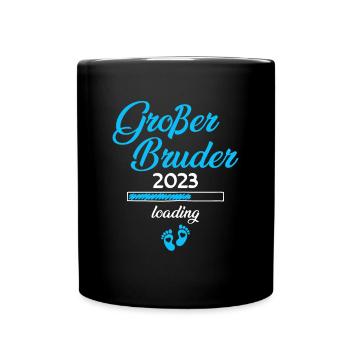 Großer Bruder 2023 Loading - Tasse einfarbig - Schwarz - Vorne