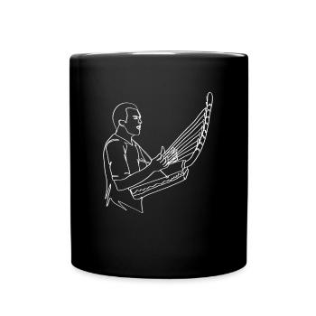 Adungu Oneline Art - Adungu Instrument Adungu - Full Colour Mug - black - Front