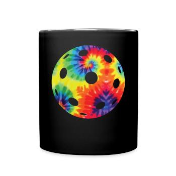 Pickleball Tie Dye Retro 80s 90s - Full Colour Mug - black - Front