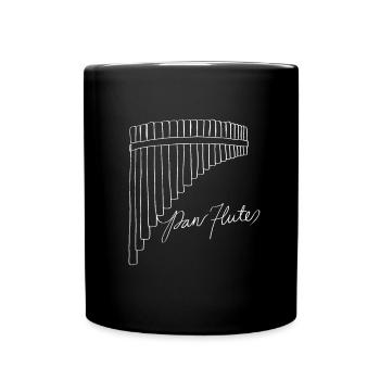 Panflute Oneline Art - Panflute Musical Instrument - Full Colour Mug - black - Front