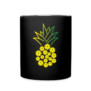 Pickleball Pineapple - Tasse einfarbig - Schwarz - Vorne