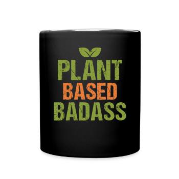 Veggie Lover Vegan Gift - Full Colour Mug - black - Front