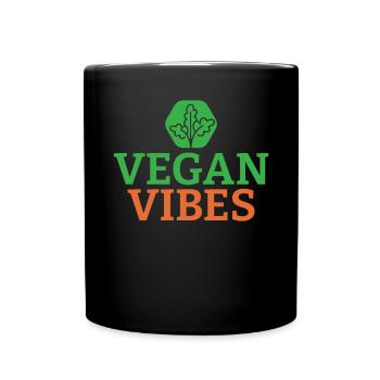 Veggie Lover Vegan Gift - Full Colour Mug - black - Front
