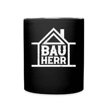 Häuslebauer Bauherren Richtfest Bauherr - Hausbau - Tasse einfarbig - Schwarz - Vorne