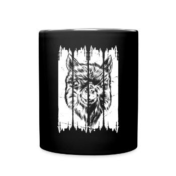 Alpaca Llama Head Llama Farmer - Llamas Llama - Full Colour Mug - black - Front