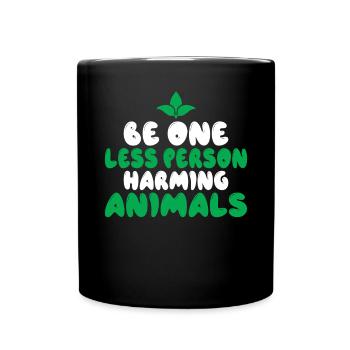Veggie Lover Vegan Gift - Full Colour Mug - black - Front