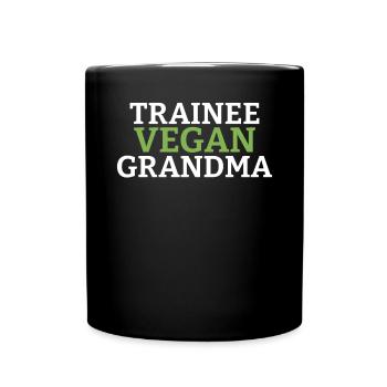 Veggie Lover Vegan Gift - Full Colour Mug - black - Front