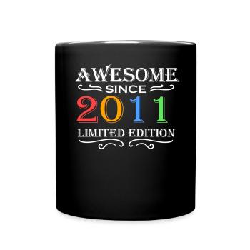 2011 - Born 2011 - Year of birth 2011 - Full Colour Mug - black - Front