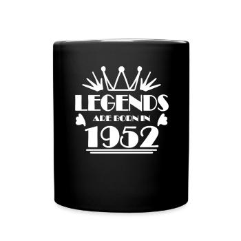 1952 - Jahrgang 1952 - Geburtsjahr 1952 - Tasse einfarbig - Schwarz - Vorne