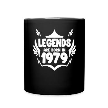 1979 - Jahrgang 1979 - Geburtsjahr 1979 - Tasse einfarbig - Schwarz - Vorne