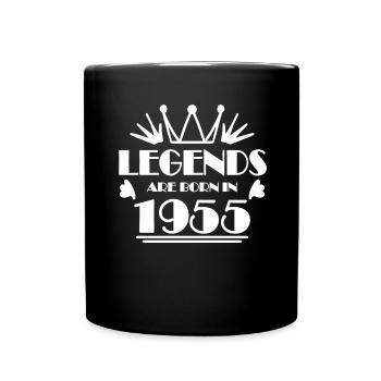 1955 - Jahrgang 1955 - Tasse einfarbig - Schwarz - Vorne